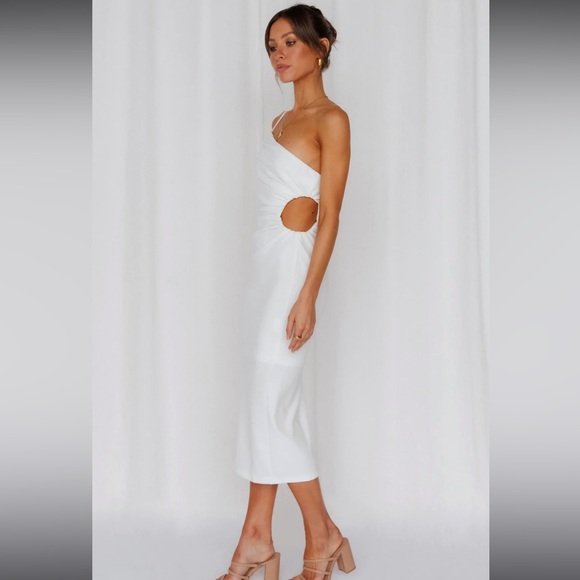 Hello Molly - Smooth Lines Midi Dress White - Picture 4 of 8